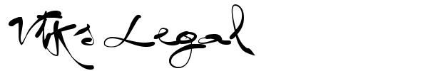 Vtks Legal font preview